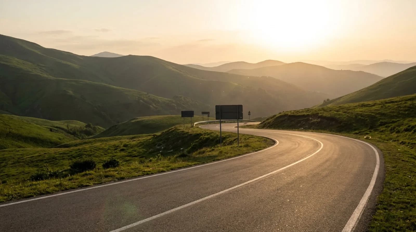 Road leading towards the mountainous border between Albania and Montenegro near Lake Shkodra
